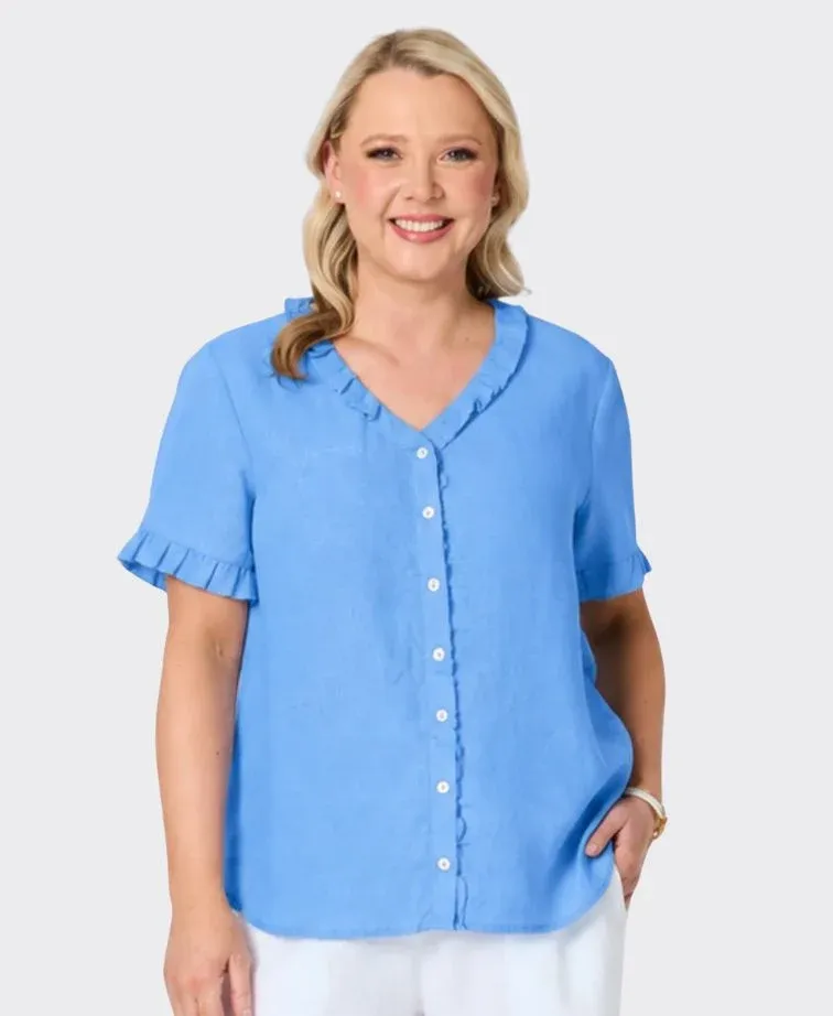 Audrey Linen Top