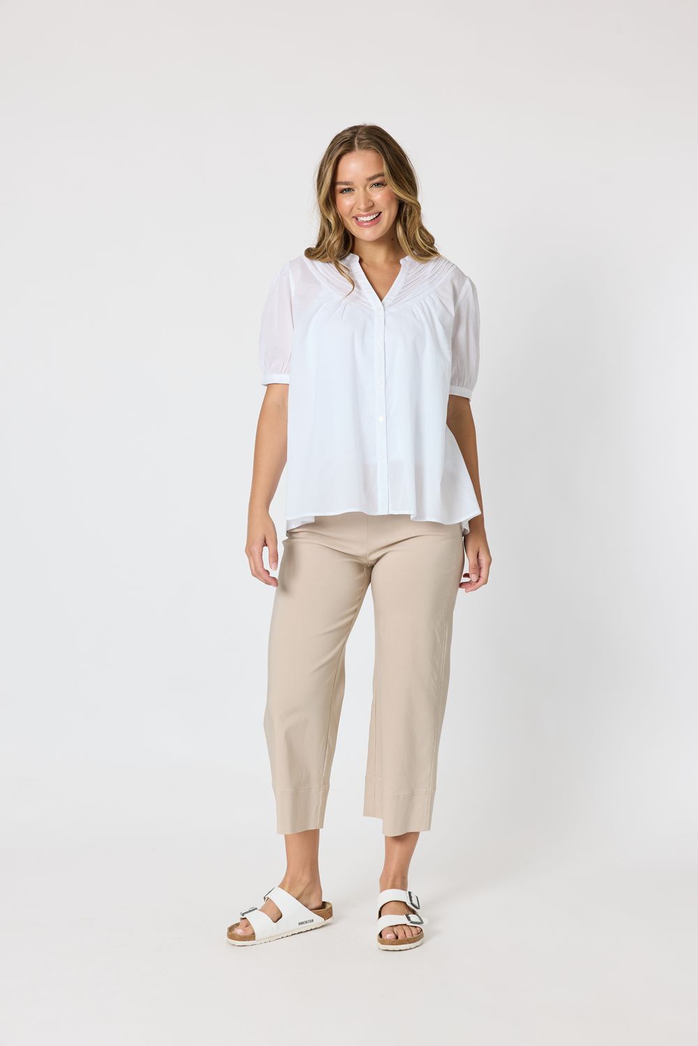 Acacia Cotton Shirt, Colour: White, Size: 8