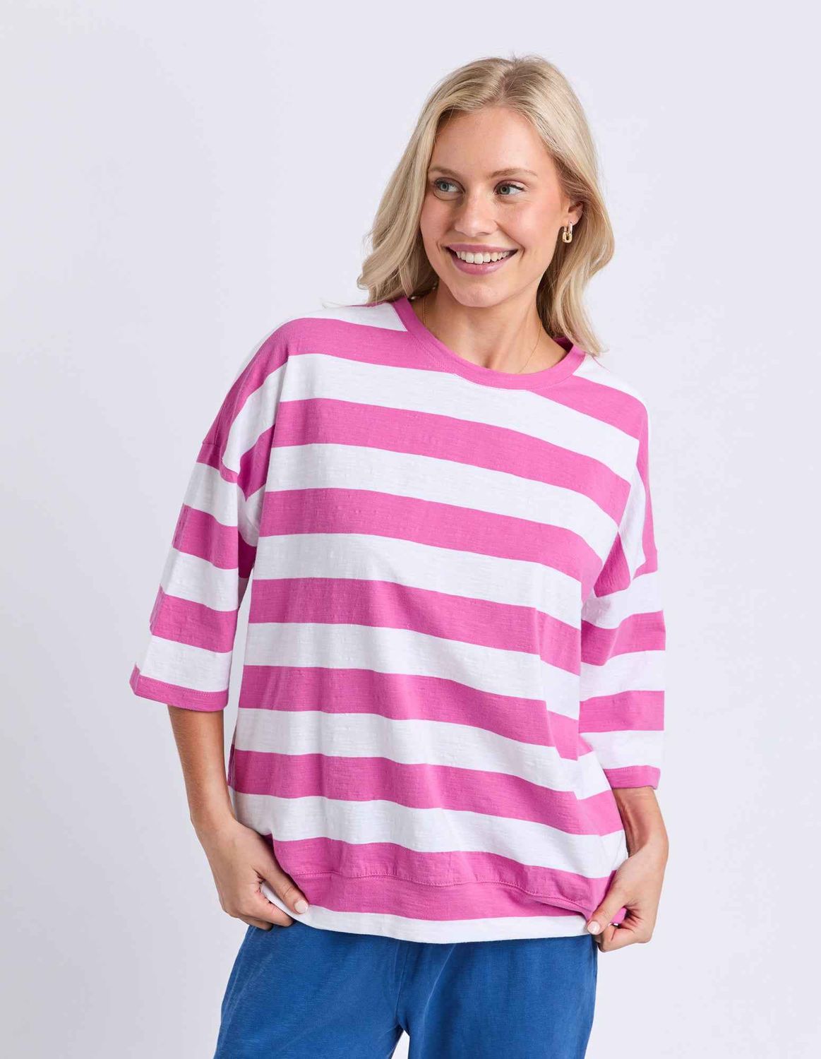 Mazie Block Stripe Sweat