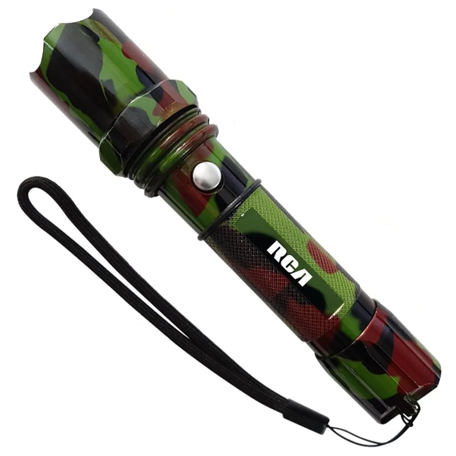 DZS Elite Force Green Camo Stun Gun All Metal 10 Million Volt Rechargeable + LED Flashlight