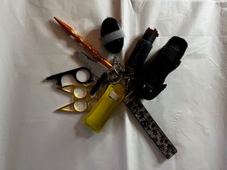 10 Pc Bling Set Gold and Black with multi color spray