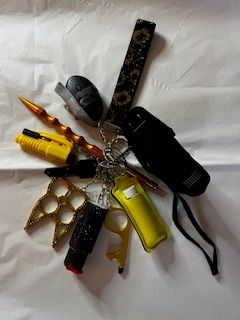 11 Pc Bling Set Gold and Black with multi color spray