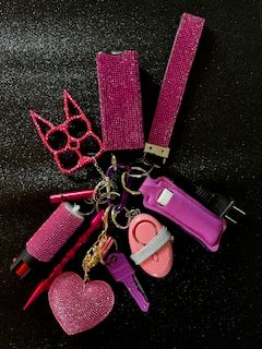 10 Pc Bling Set Pink with bling heart