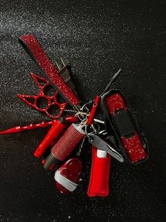10 Pc Bling Set Red with large stun gun