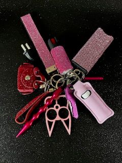 9pc Bling set with coin purse Pink and Red