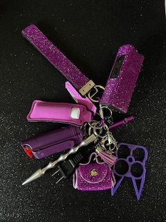 9pc Bling set with coin purse Purple