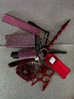 9pc Bling set with coin purse Pink and Red