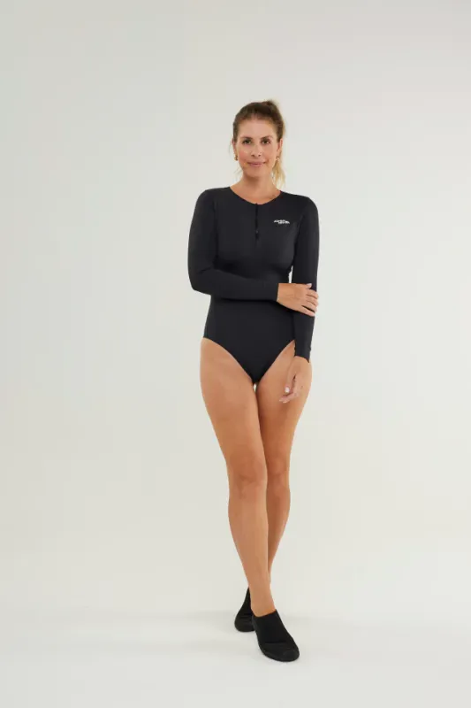 Johnn Brava Black Long Sleeve Bodysuit