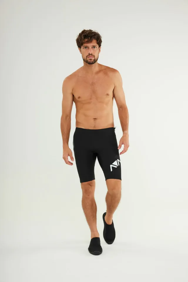 Man wearing Johnn Brava neoprene 1.5mm wetsuit bermuda shorts - view 3