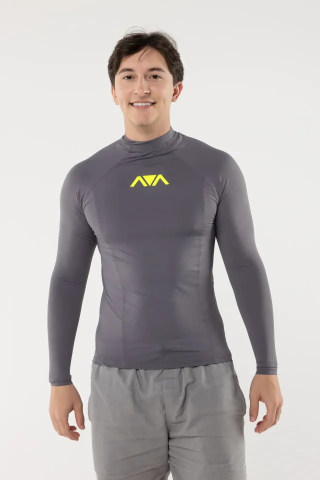 Men's Slim Gray Lycra Shirt — UPF 50+