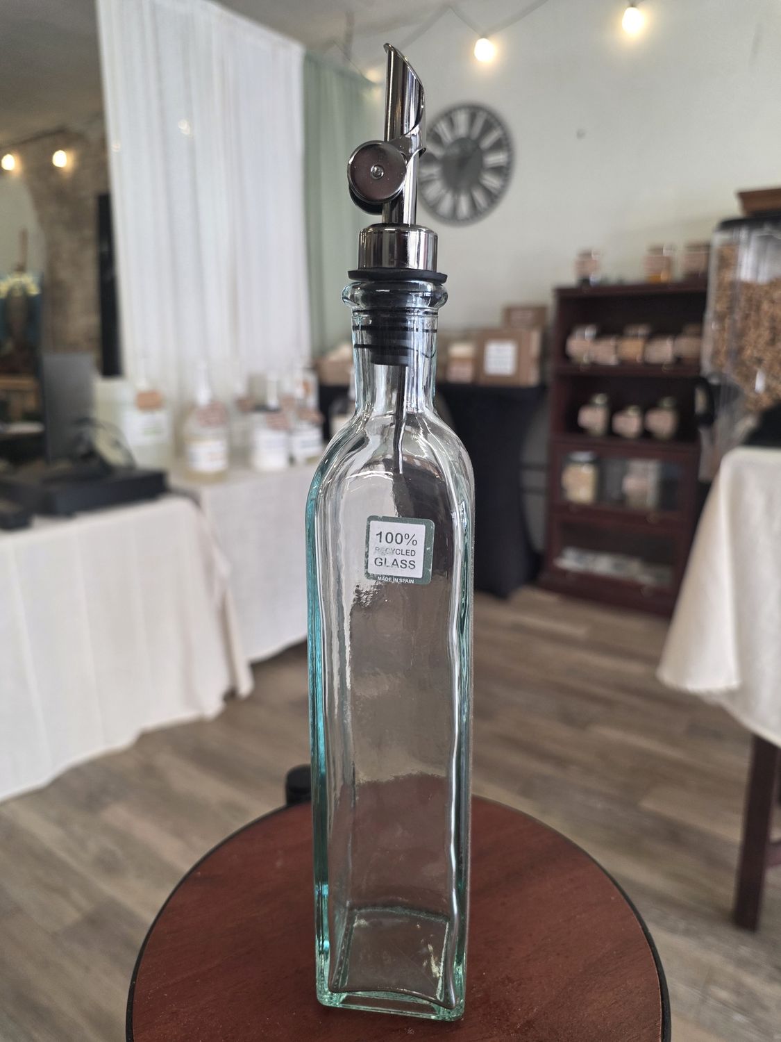 Recycled Glass Bottle w/ Weighted Pour Spout (12.5 oz)