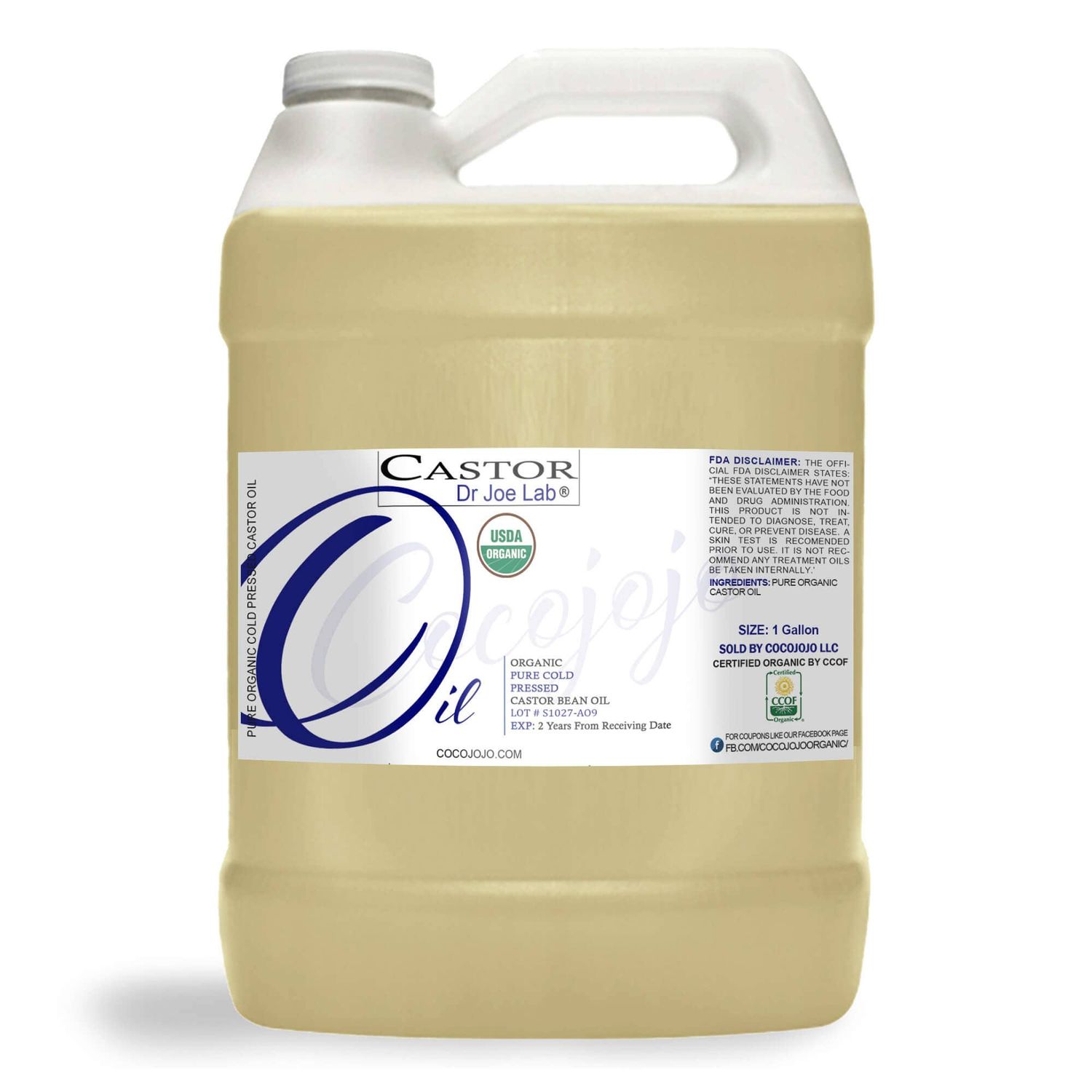 Castor Oil - USDA Certified Organic