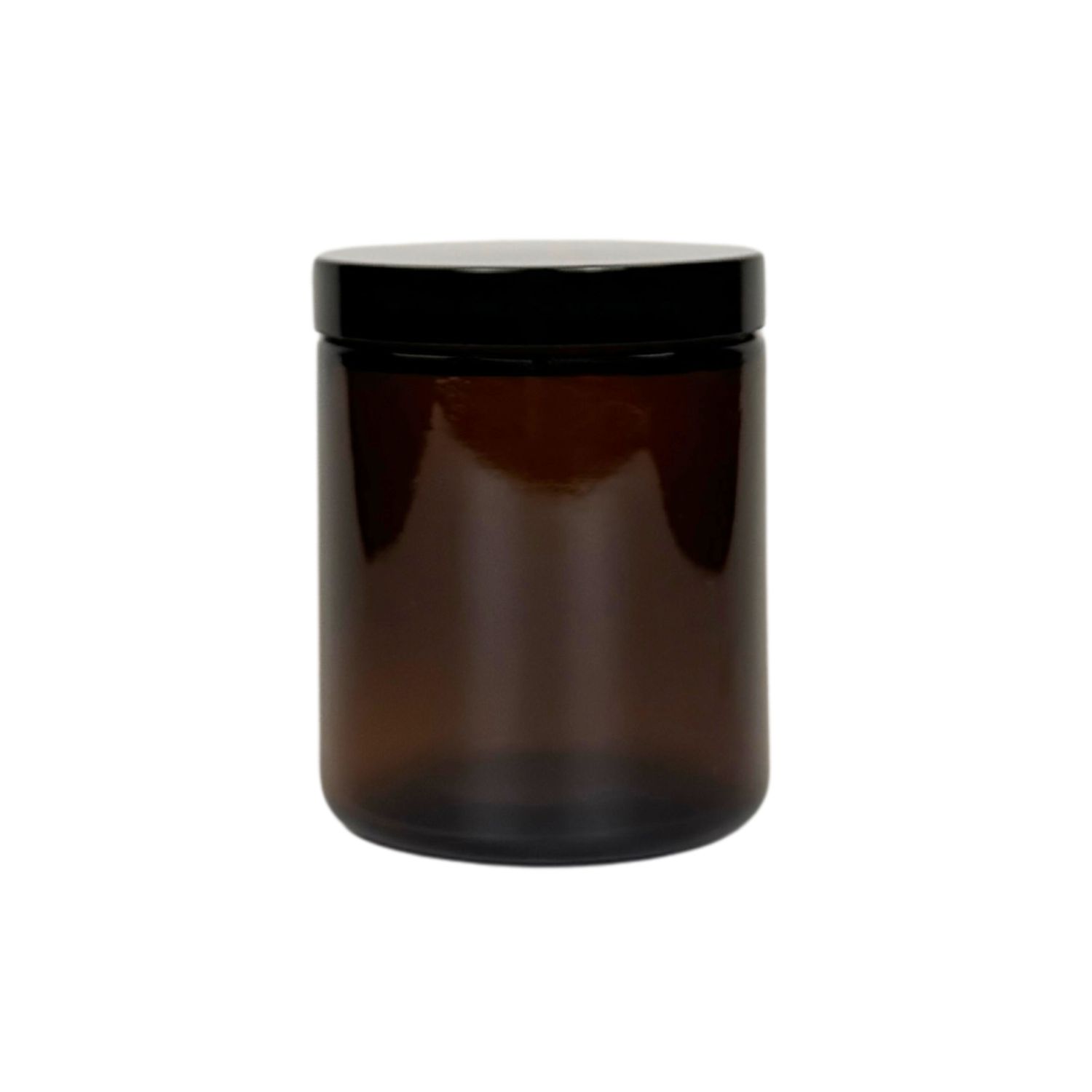 8oz Amber Glass Straight Sided Jar