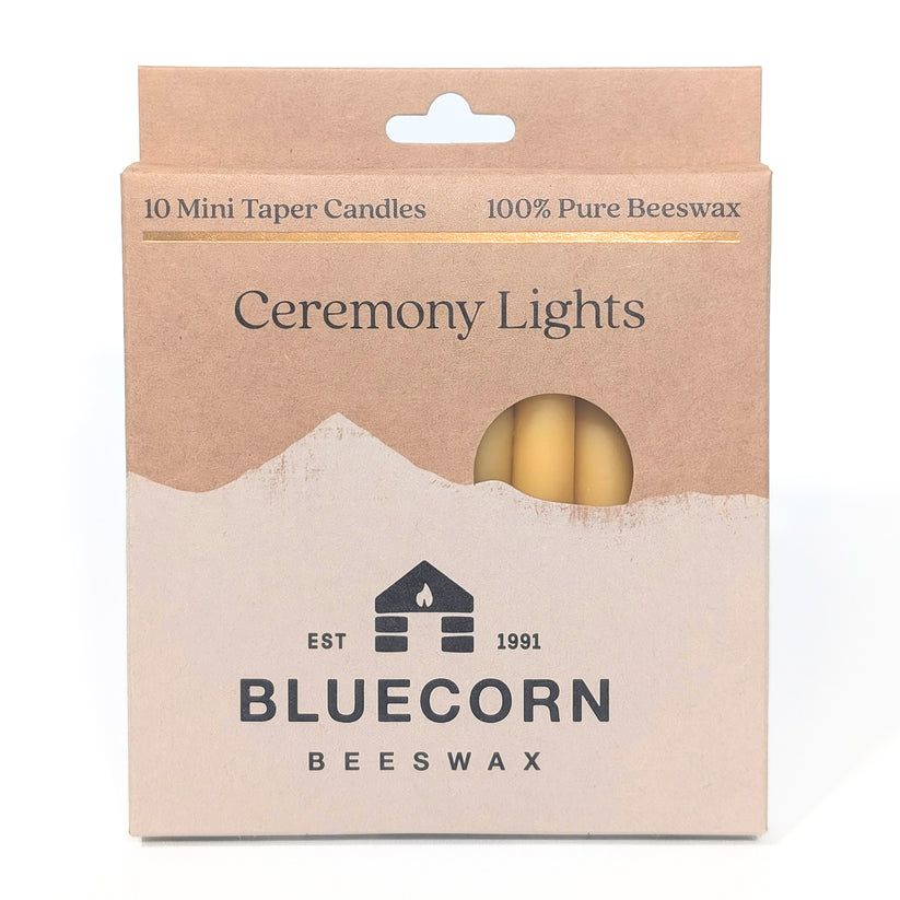 Pure Beeswax Mini Taper Candles, 4.5", 10-Pack