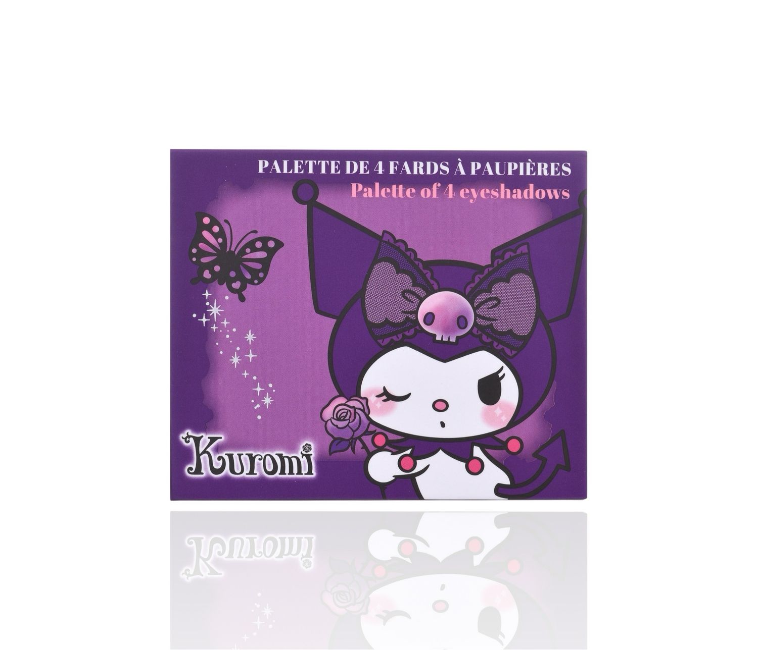 Kuromi Eyeshadow Pal 4colors +Brush Mirror