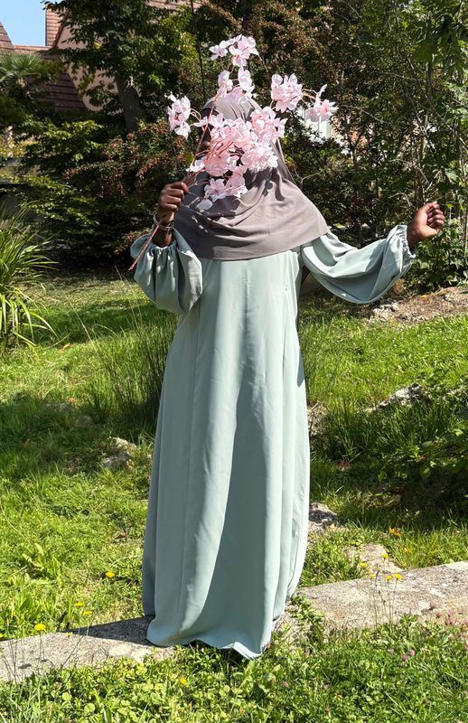 Robe Allaitement - Zip vertical Vert d'eau
