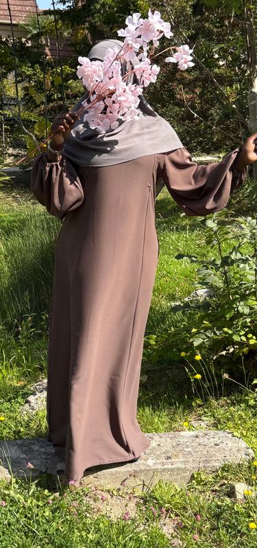 Robe Allaitement - Zip Vertical Taupe
