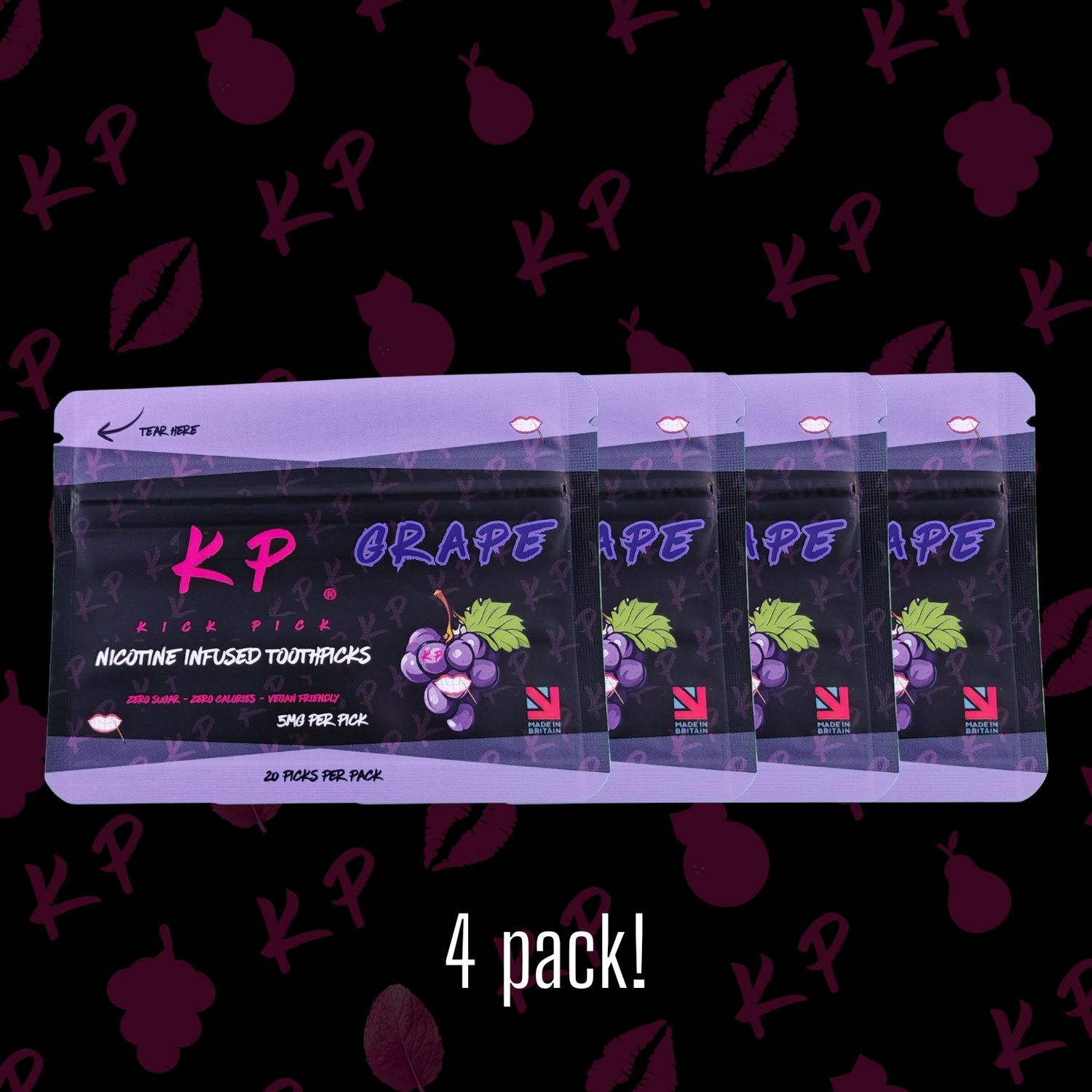 GRAPE     NICOTINE TOOTHPICKS 4PACK