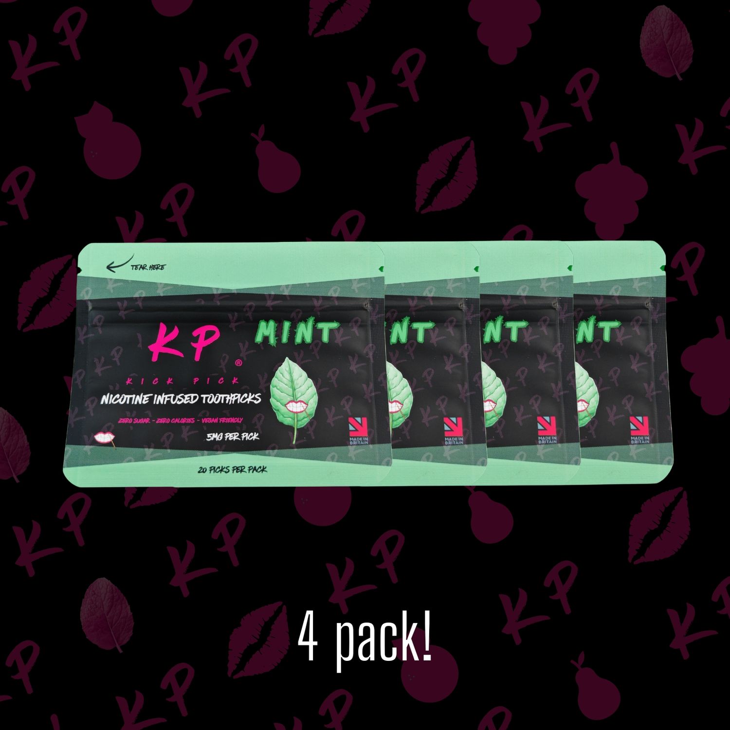 MINT   NICOTINE TOOTHPICKS 4 PACK