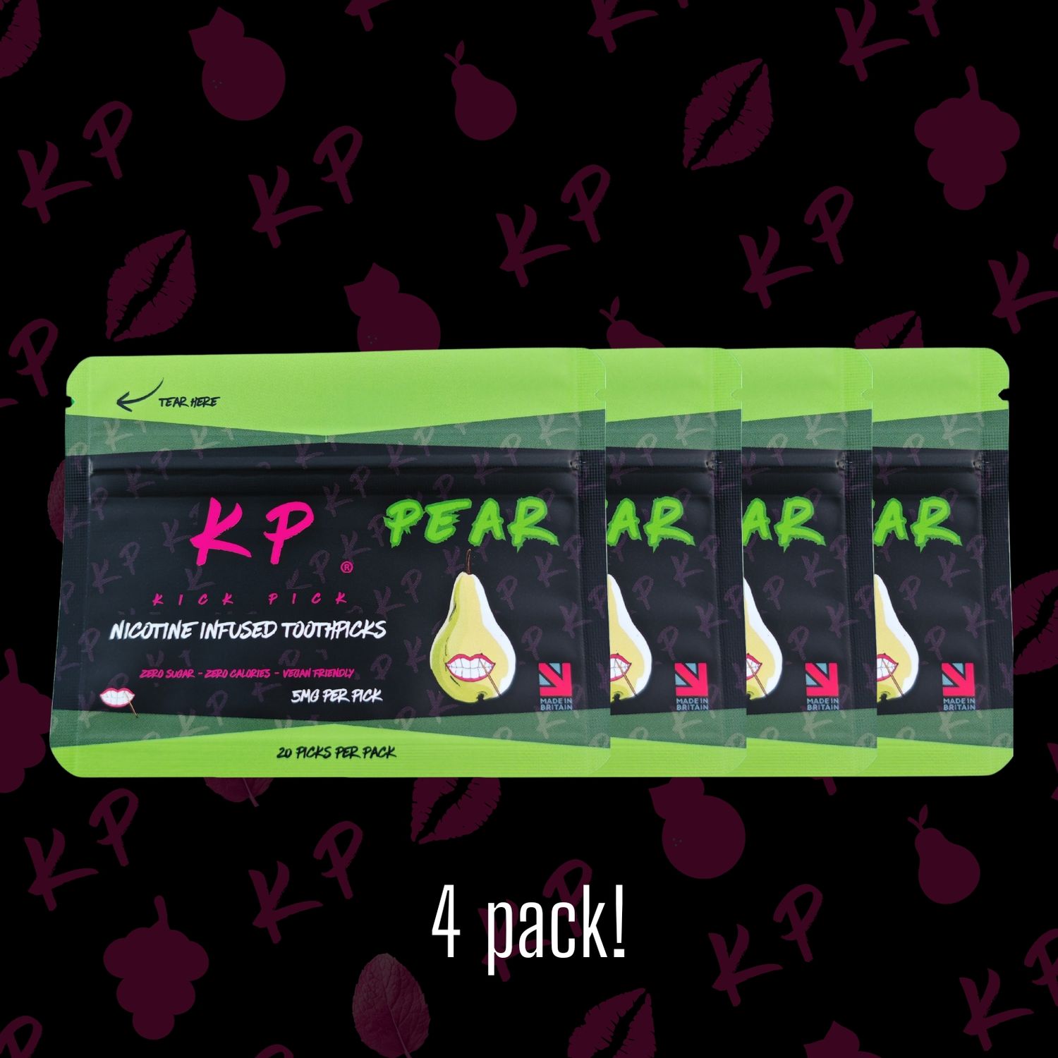PEAR   NICOTINE TOOTHPICKS 4 PACK