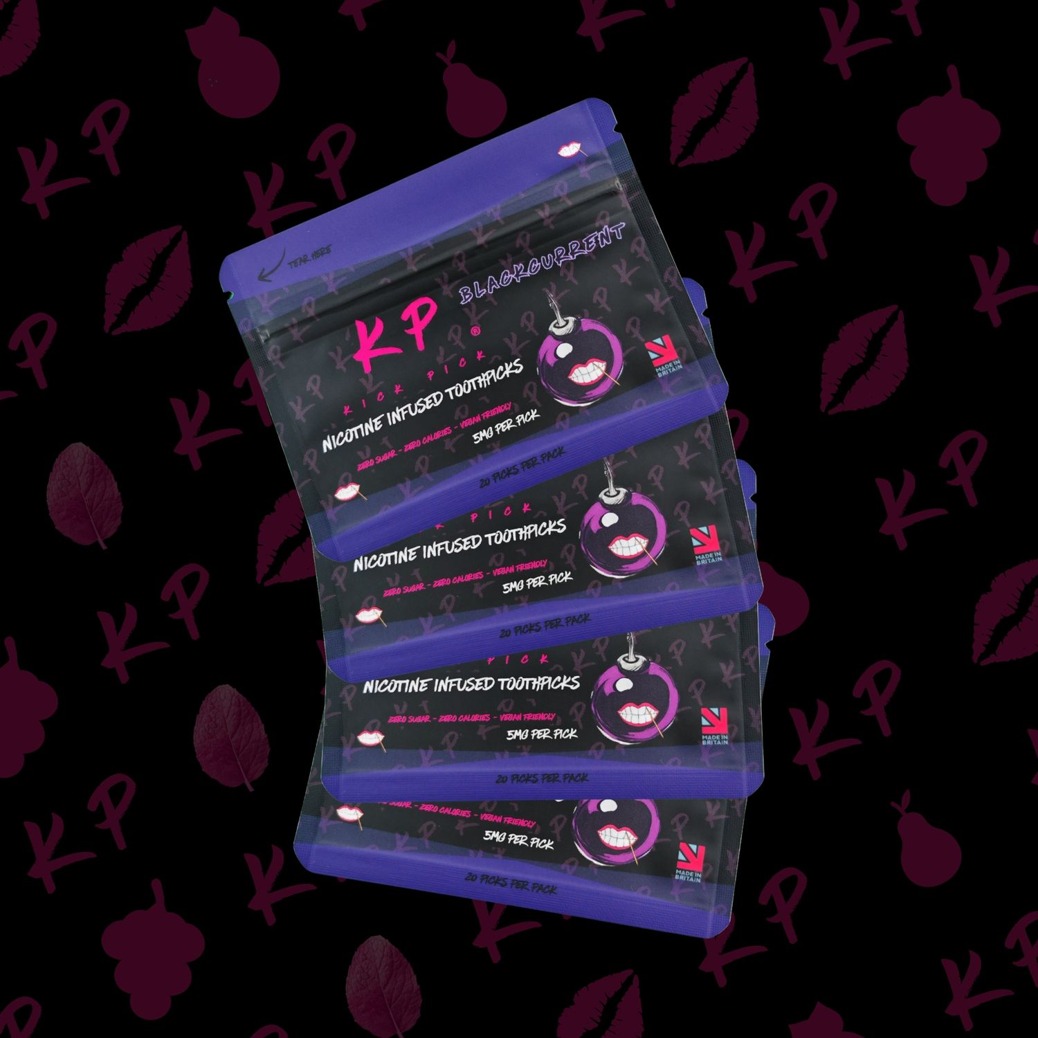 BLACKCURRENT    NICOTINE TOOTHPICKS 4PACK