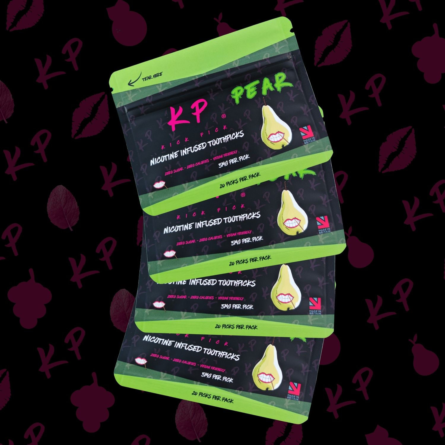 PEAR   NICOTINE TOOTHPICKS 4 PACK