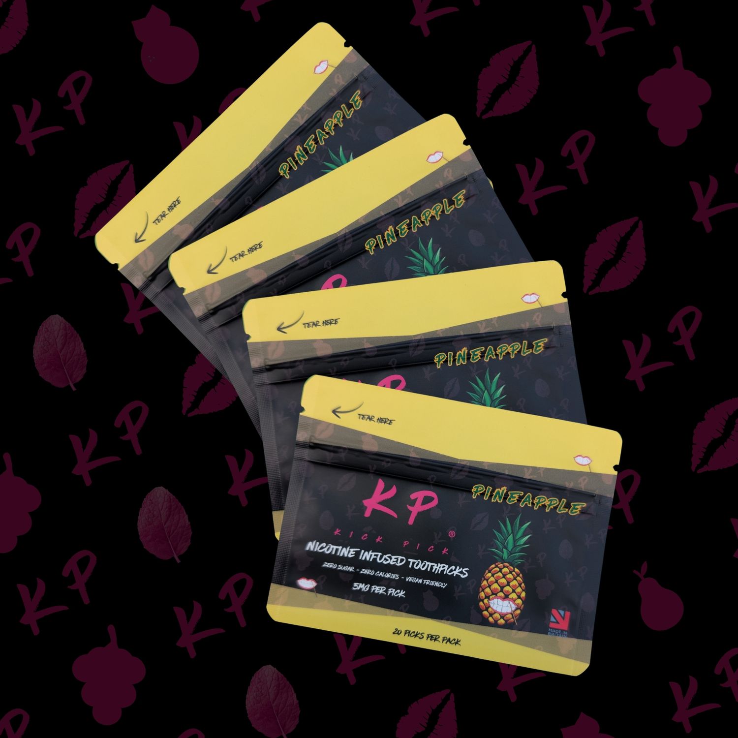 PINEAPPLE  NICOTINE TOOTHPICKS 4 PACK