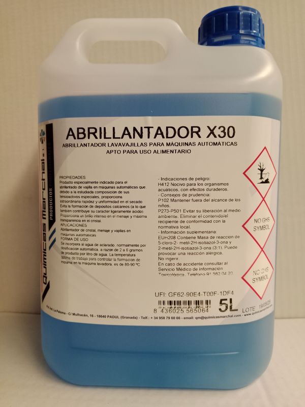 ABRILLANTADOR LAVAVASOS ECONOMICO 5L