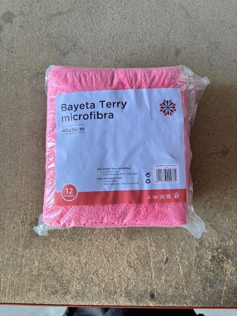 BAYETA TERRY COLORES 40X36cm. MICROFIBRA 12U