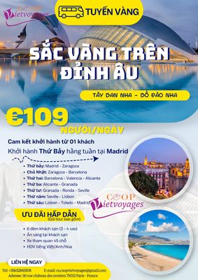 Tuyến vàng Goeugo 109€/ngày/khách