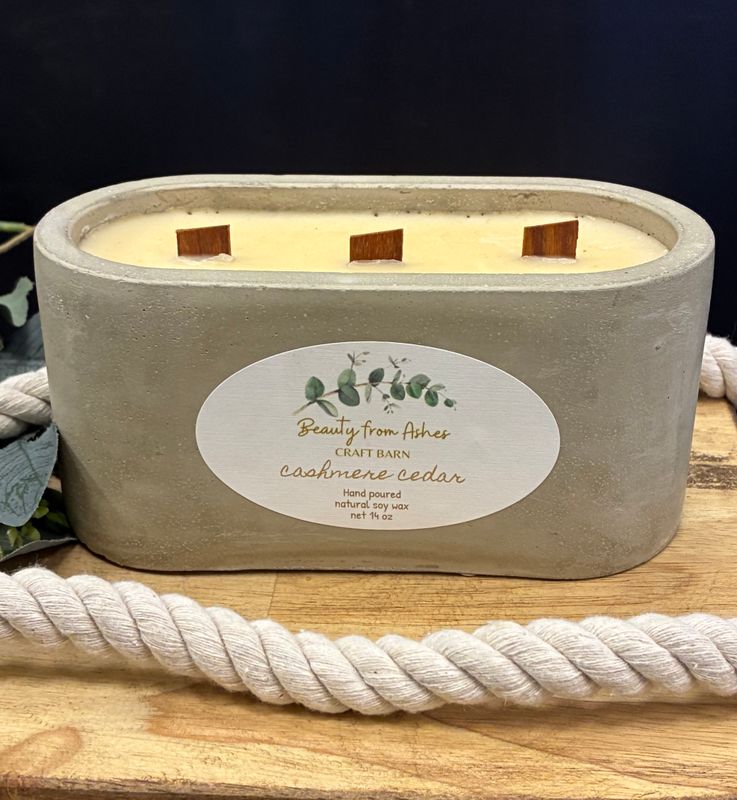 14 oz. Oval, Cashmere Cedar, Gray Concrete