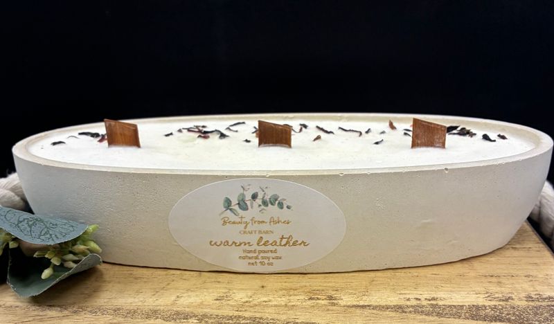 10 oz Canoe, Warm Leather Spice, White