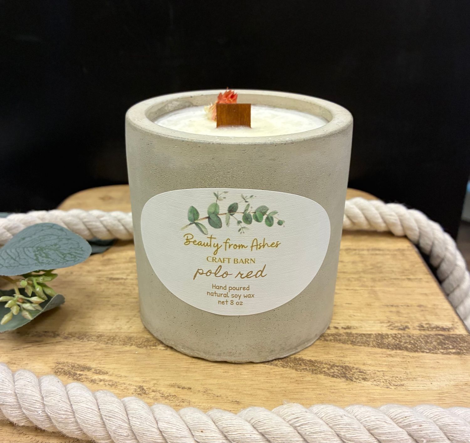 08 oz Round, Polo Red, Gray