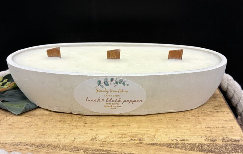 10 Oz Canoa  Birch & Black Pepper White