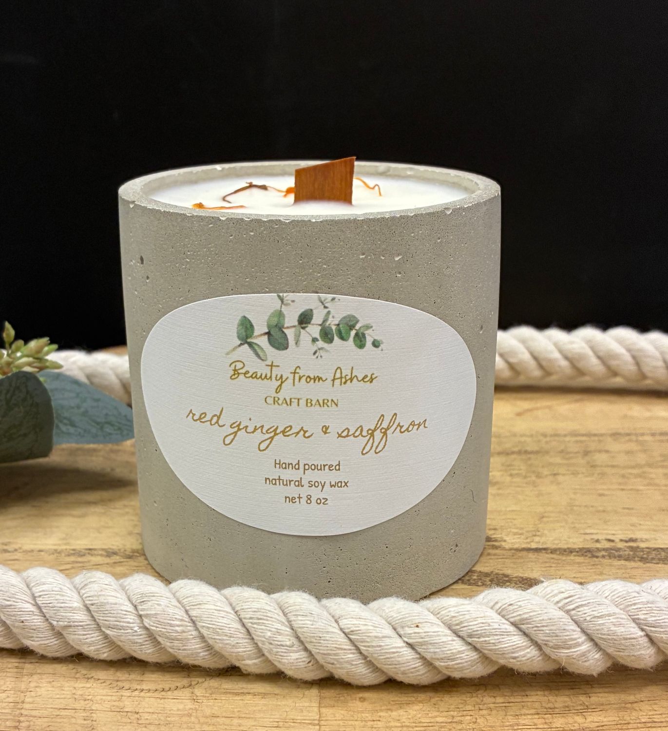 08 oz Round, Red Ginger & Saffron , Gray