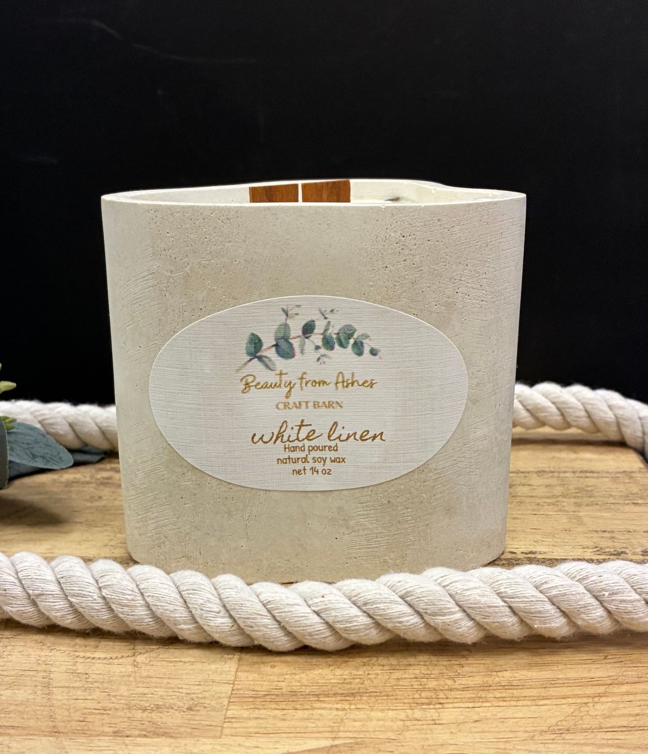 14 oz Wasabi, White Linen,  White