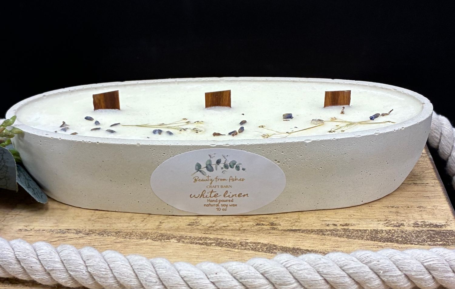 10 oz Canoe, White Linen, White