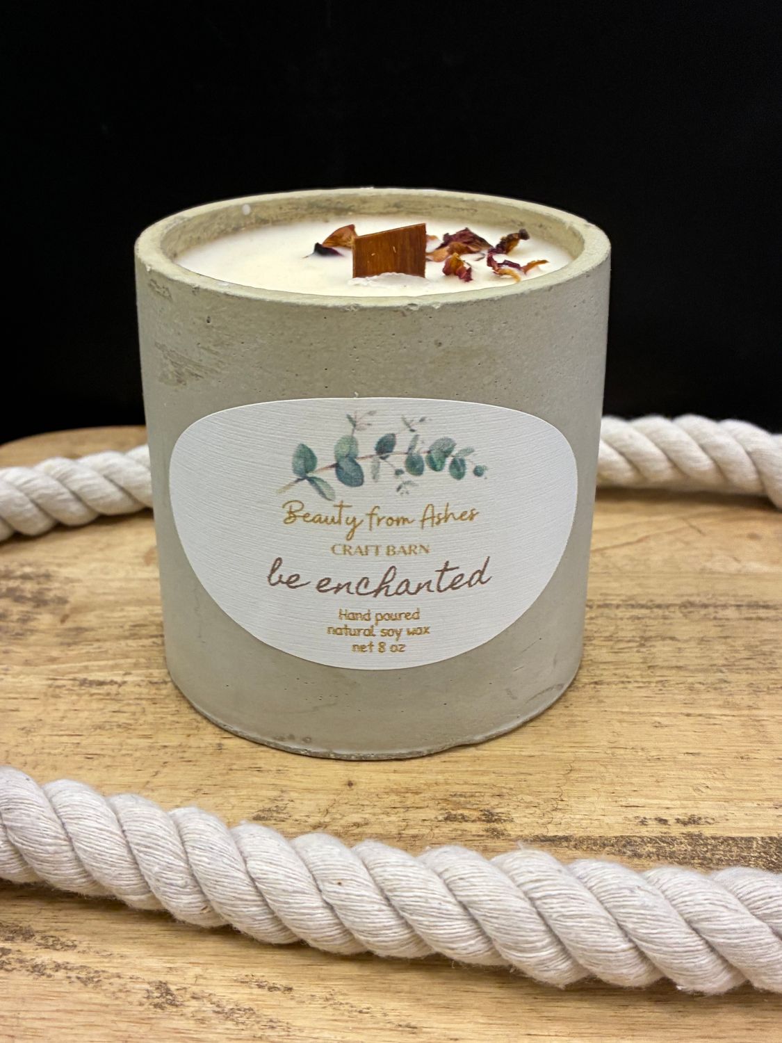 08 oz Round, Be Enchanted, Gray