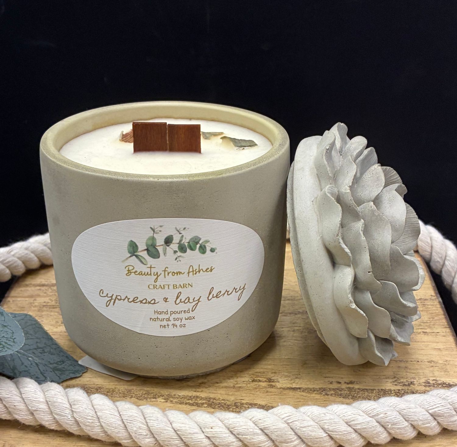 14 oz Camelia, Cypress & Bayberry, Gray