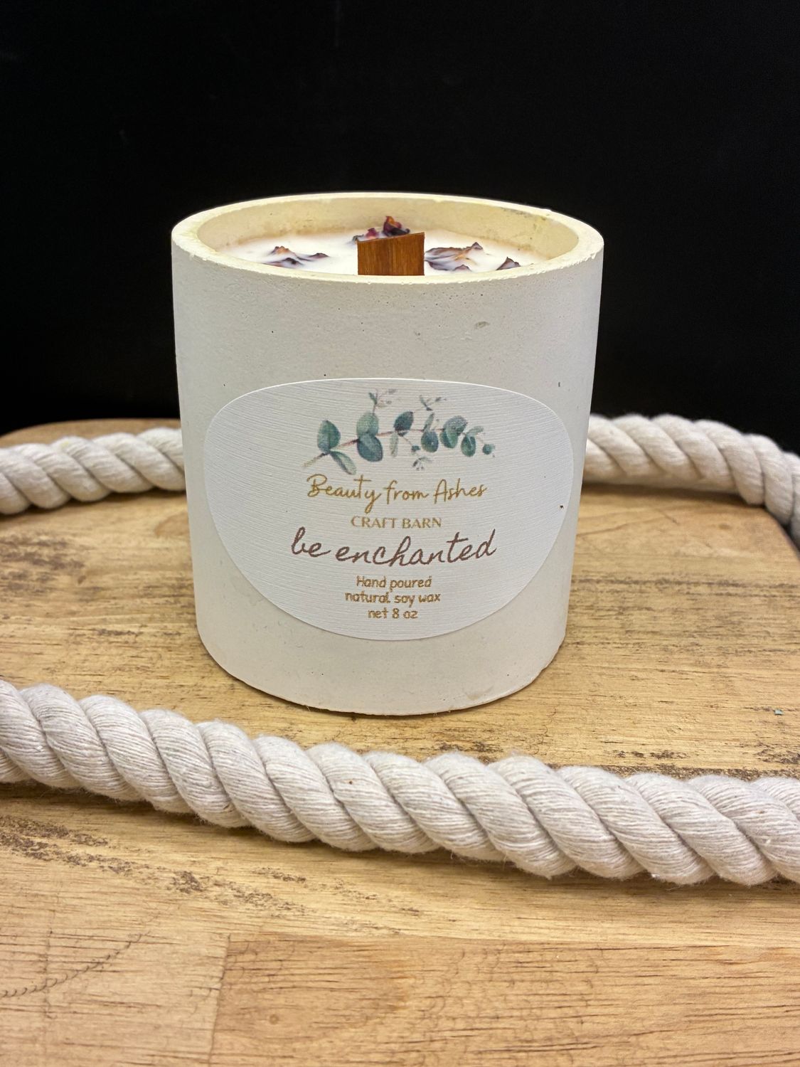 08 oz Round, Be Enchanted, White