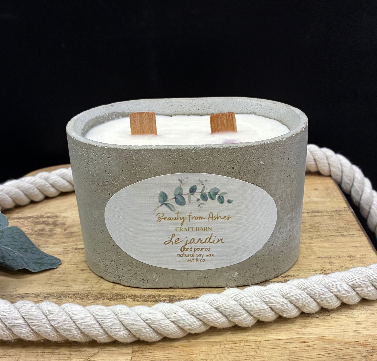 08 oz Oval, LeJardin, Gray