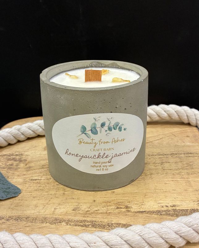 08 oz Round, Honeysuckle Jasmine, Gray