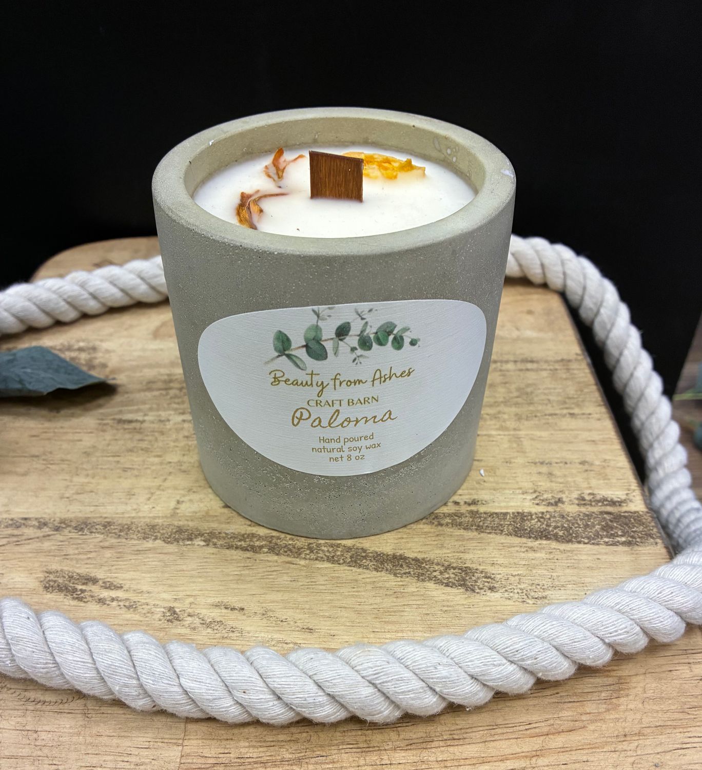 08 oz Round, Paloma, Gray