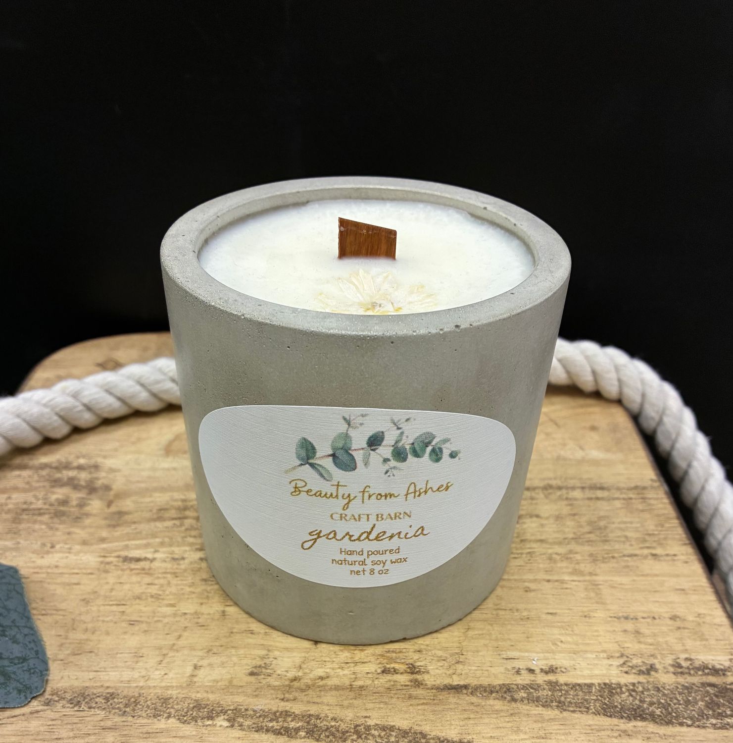 08 oz Round, Gardenia, Gray