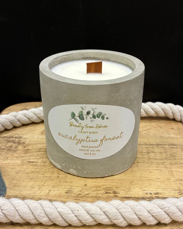 08 oz Round, Eucalyptus & Forest, Gray