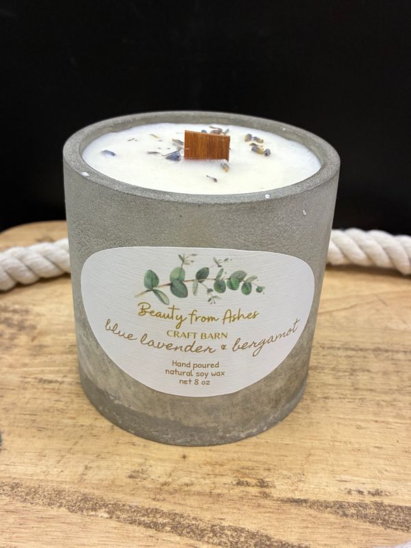 08 oz Round, Blue Lavender & Bergamot, Gray