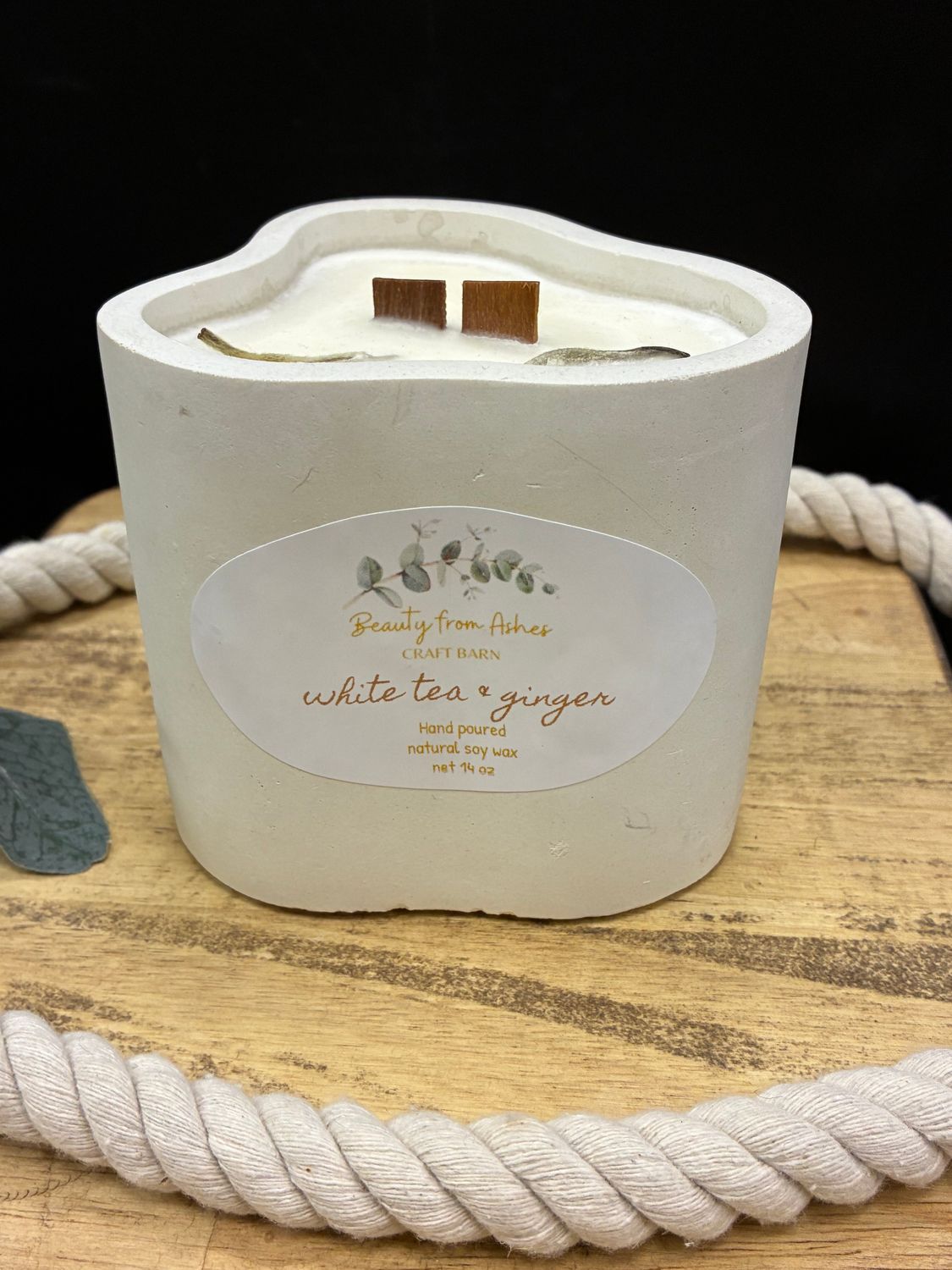 14 oz Wasabi, White Tea & Ginger, White