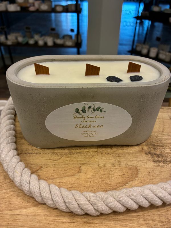 14 Oz Oval, Black Sea, Gray