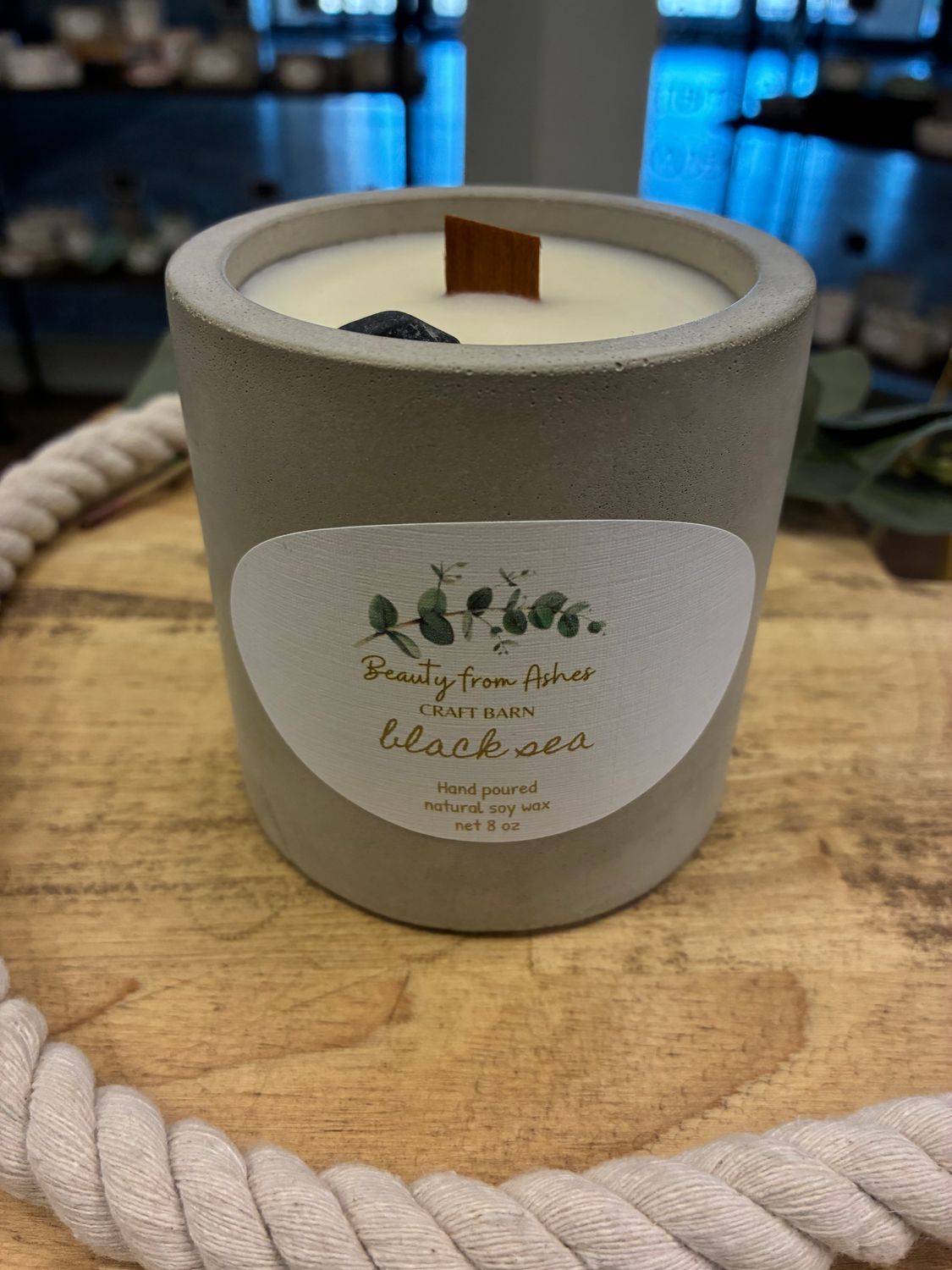 08 oz Round, Black Sea, Gray