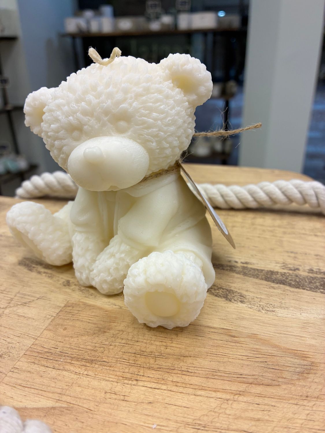 Baby Bear Flannel, White